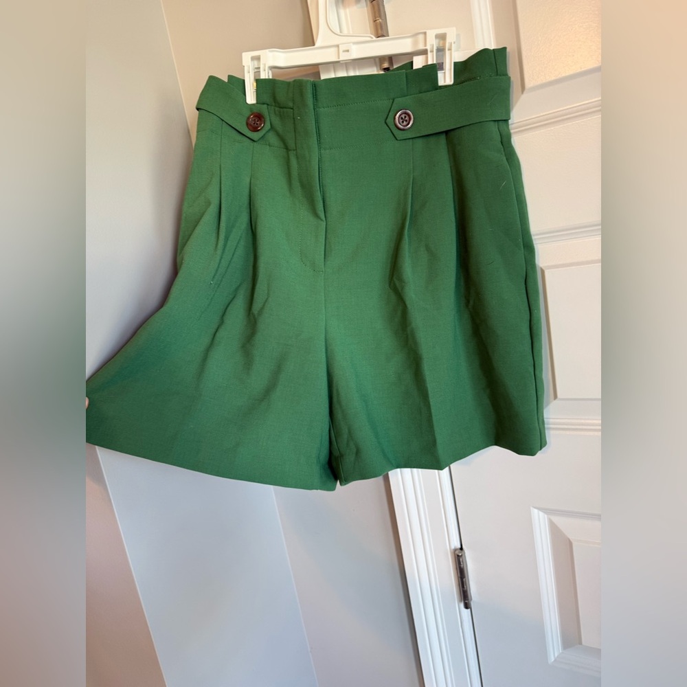 Ann Taylor High Waist Green Women's Shorts